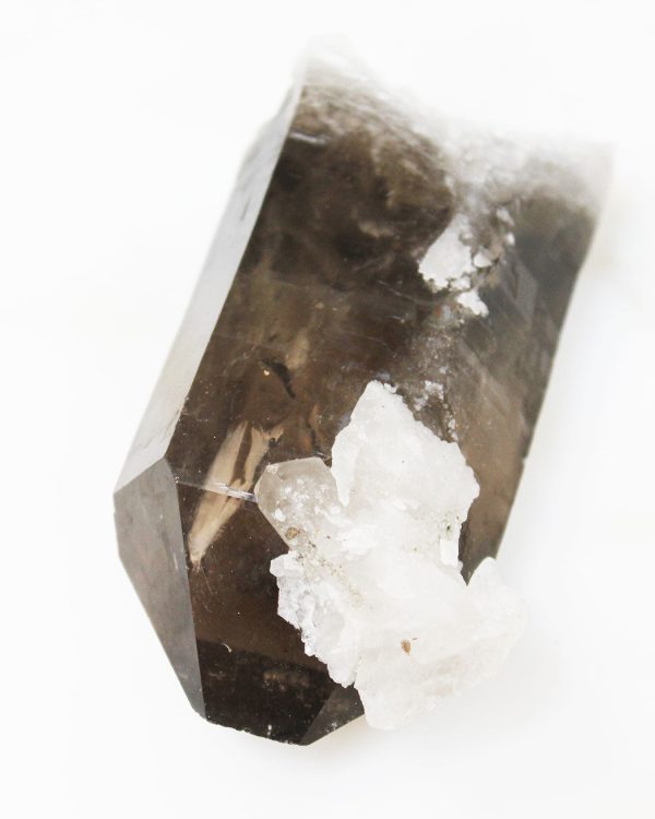 Smokey Quartz with Calcite Natural Point