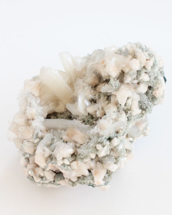 Stilbite with Apophyllite and Green Heulandite