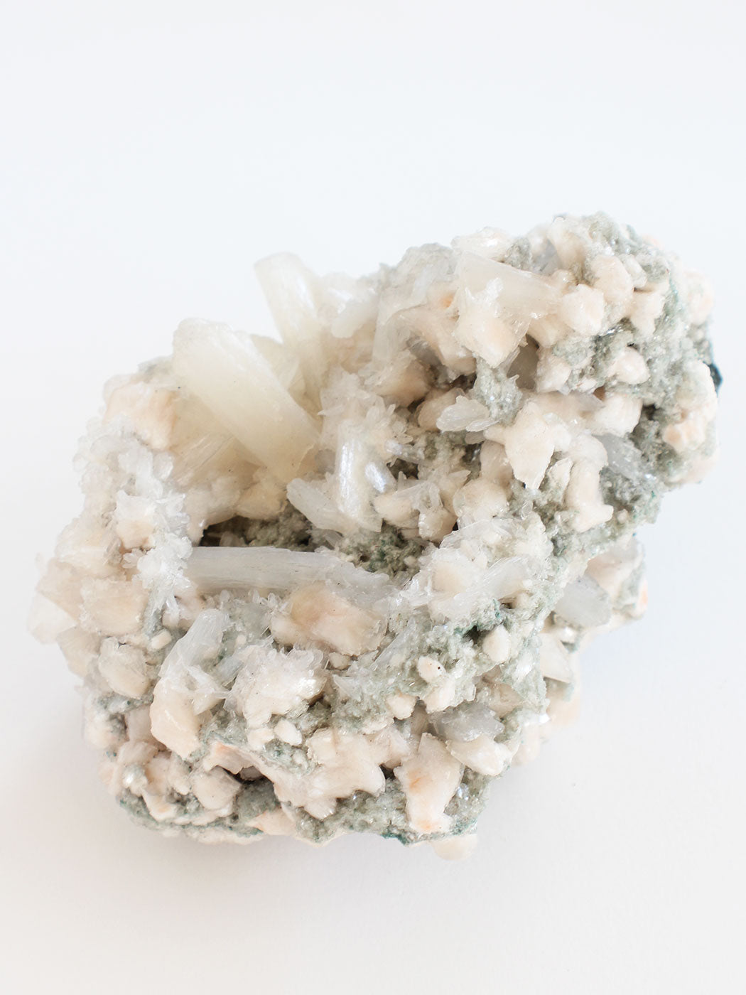 Stilbite with Apophyllite and Green Heulandite